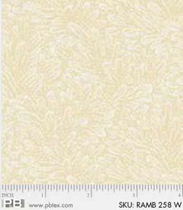 PB Ramblings - 258-W White on White - Cotton Fabric