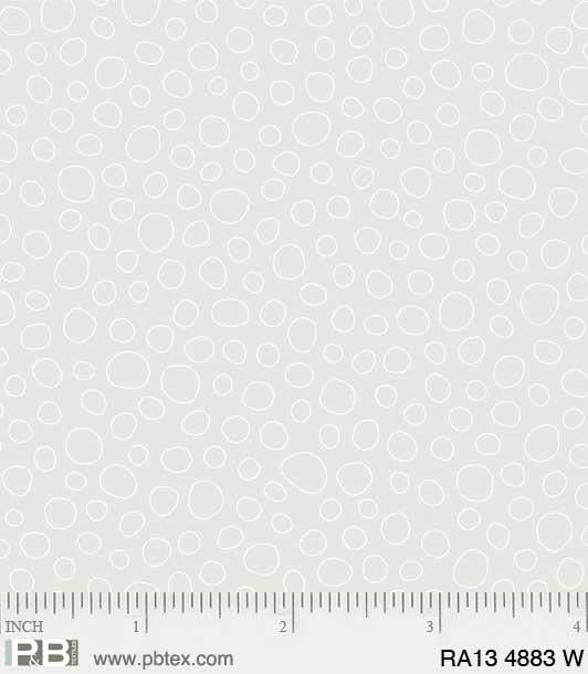 PB Ramblings - 4883-W White on White - Cotton Fabric