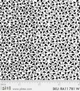 PB Ramblings 11 - 781-W White on White - Cotton Fabric