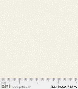 PB Ramblings 6 - 716-W White on White - Cotton Fabric