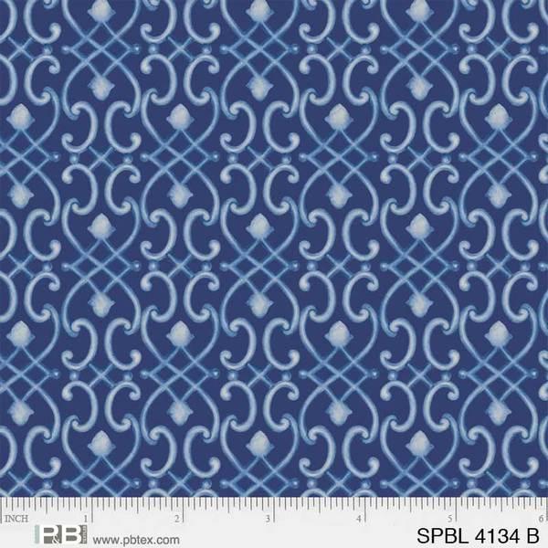 PB Spring Blue 4134-B Blue - Cotton Fabric