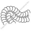 QCI 10.5" Feather Border Corner Stencil - 142
