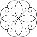 QCI 5" Scroll Motif Stencil - BJ49