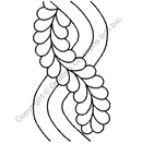 QCI Cable Feather Border 7" Stencil - 774