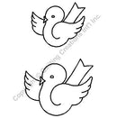 QCI Birds Stencil 2.25" x 3" - 852