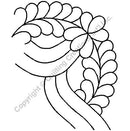 QCI Cable Feather Corner Stencil - 775