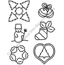 QCI Christmas Ornaments 3.5" Stencil - MB137