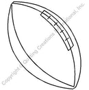 QCI Football Stencil 4.5" x 6" - 151