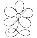 QCI 4.5" x 5.5" Scrolling Daisy Stencil - HW21