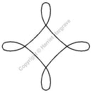 QCI Simple Pinwheel 3.5" Stencil - HH13