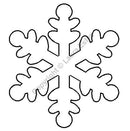 QCI Snowflake Stencil 5" x 5.5" - EL2