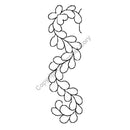 QCI Up-And-Down Feather Border W/ Heart Corner 3" Stencil - PC1320