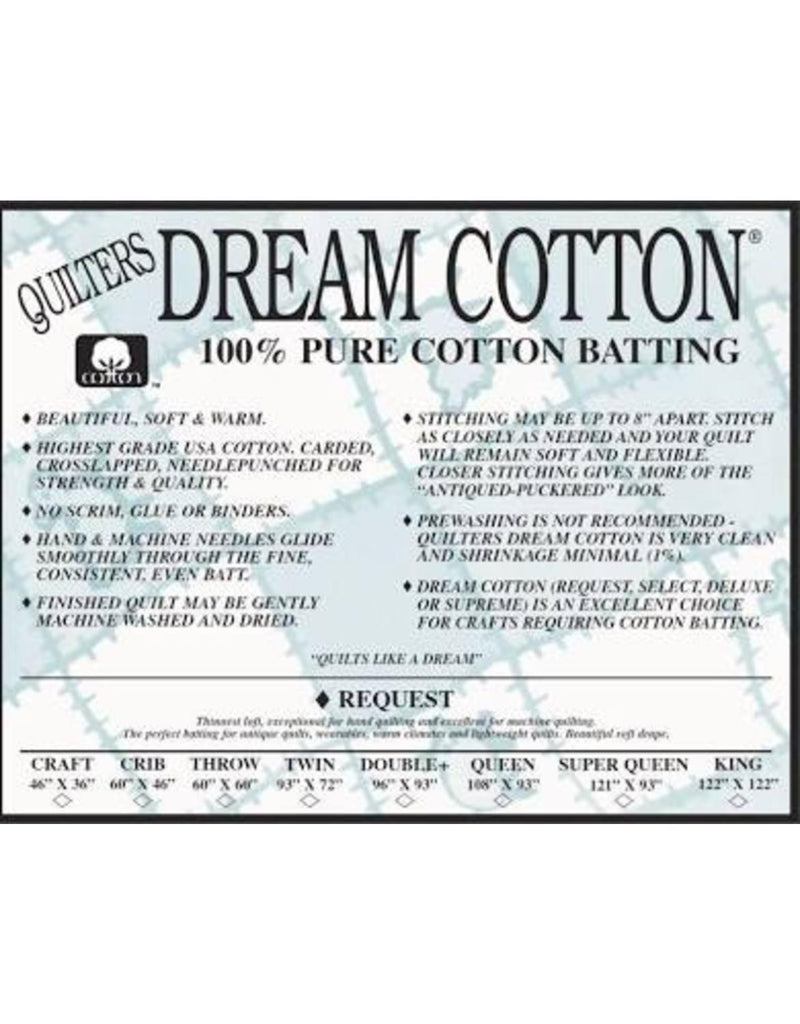 QD Natural Request Cotton Batting N3K - King