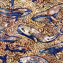 QT Aquatica - 28120-A Whales Brown - Cotton Fabric