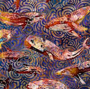 QT Aquatica - 28120-V Whales Purple - Cotton Fabric