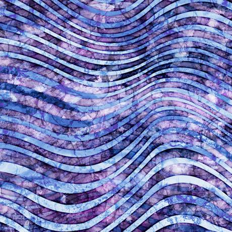 QT Aquatica - 28126-V Waves Purple - Cotton Fabric