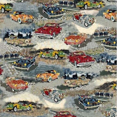QT Artworks XIII Classic Cars 27311-X - Cotton Fabric