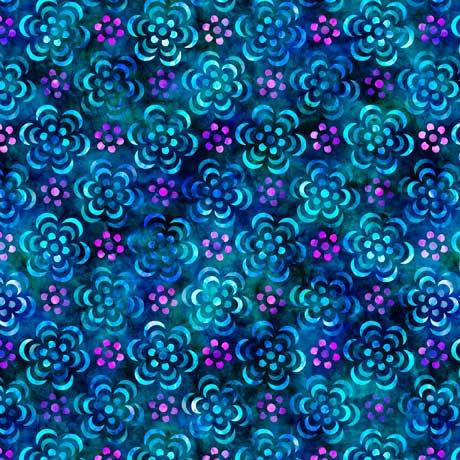 QT Bohemian Dreams 29021-W Blue - Cotton Fabric