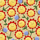 QT Home Sweet Gnome 28243-A Tan- Cotton Fabric