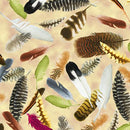 QT Hummingbird Garden 28155-A Tan - Cotton Fabric