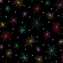 QT Light Up The Sky! - Fireworks Spaced 29307-J Black/Multi - Cotton Fabric
