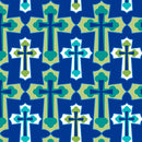 QT Psalms 1649- 28253-N NAVY - Cotton Fabric
