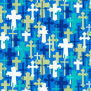 QT Psalms 1649- 28255-B BLUE - Cotton Fabric