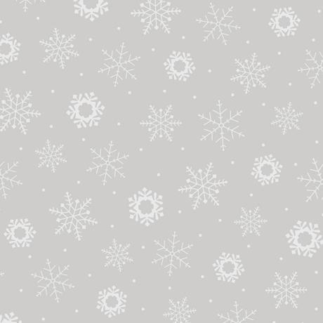 QT Quilting Illusions Snowflake 24600-K Gray - Cotton Fabric