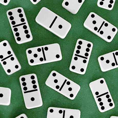 QT This & That VI - Dominoes 28730-G - Green - Cotton Fabric