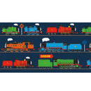 CWH All Aboard Train Line C11006-NAVY - Cotton Fabric