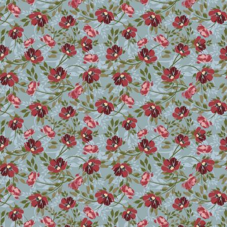 RJR Maison des Roses - RJ5302-SB1 Slate Blue - Cotton Fabric