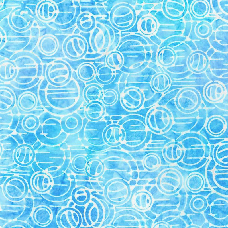 RK Artisan Batiks: Bubble Blues AMD-21246-462 Sea Mist - Cotton Fabric