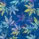 RK Artisan Batiks: Cannabis Sativa SRK-20502-72 Cobalt - Cotton Batik Fabric