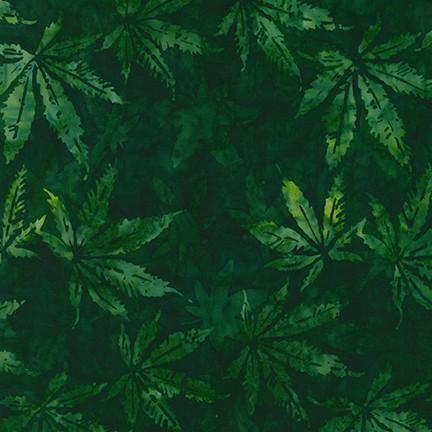 RK Artisan Batiks: Cannabis Sativa SRK-20502-7 Green - Cotton Fabric