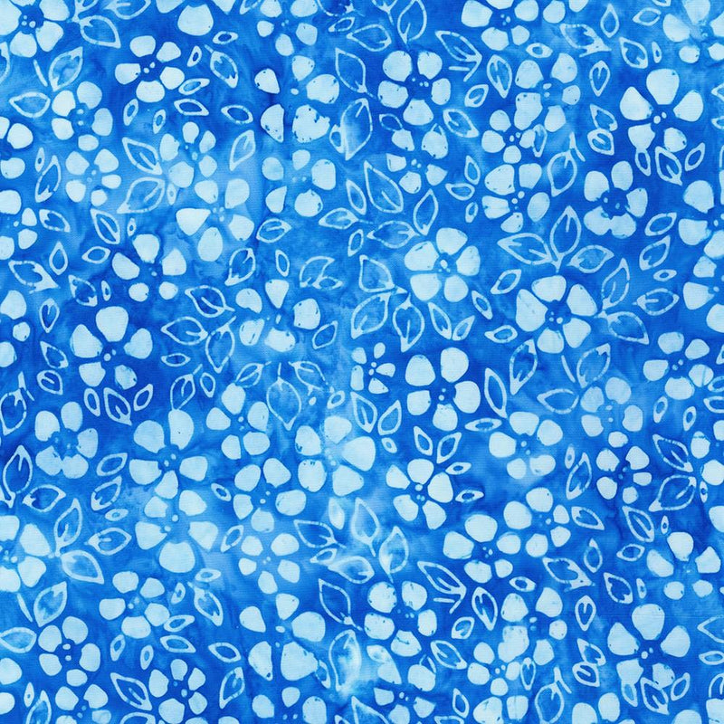 RK Artisan Batiks: Floral Wave 21622-82 Blue Jay - Cotton Fabric