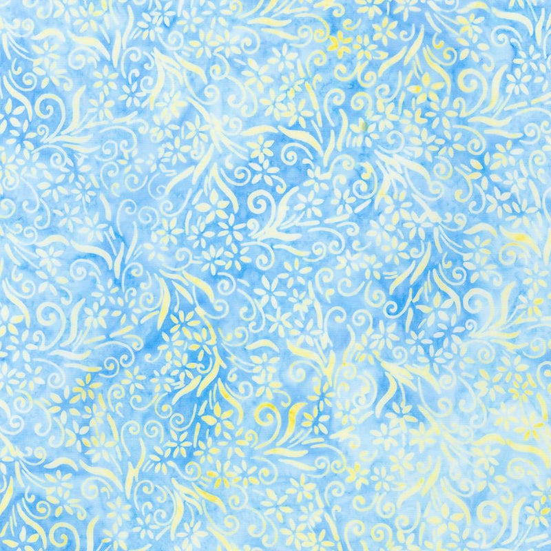 RK Artisan Batiks: Floral Wave 21623-289 Lt. Blue - Cotton Fabric
