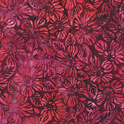 RK Artisan Batiks: Garden Style AMD-20057-281 Pomegranate- Cotton Batik Fabric