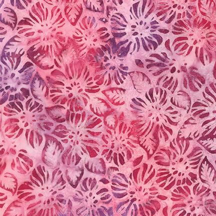 RK Artisan Batiks: Garden Style AMD-20057-97 Rose - Cotton Batik Fabric