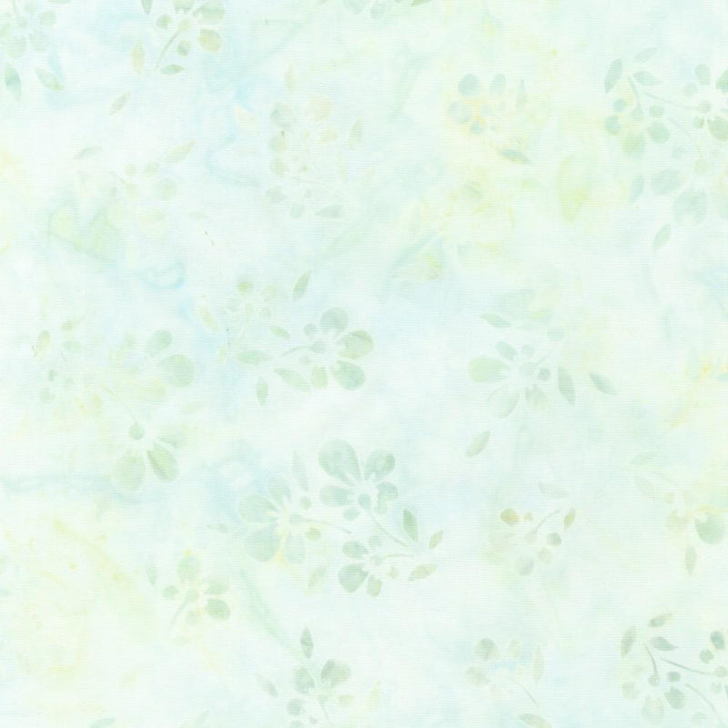 RK Artisan Batiks: Pastel Petals AMD-21445-245 Mist - Cotton Batik Fabric