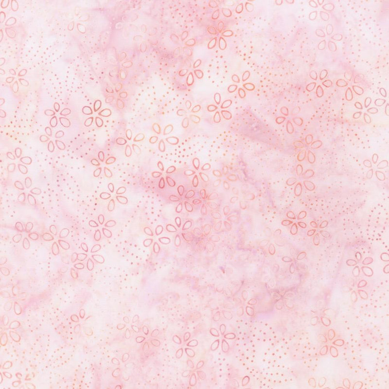 RK Artisan Batiks: Pastel Petals AMD-21446-144 Peach - Cotton Batik Fabric