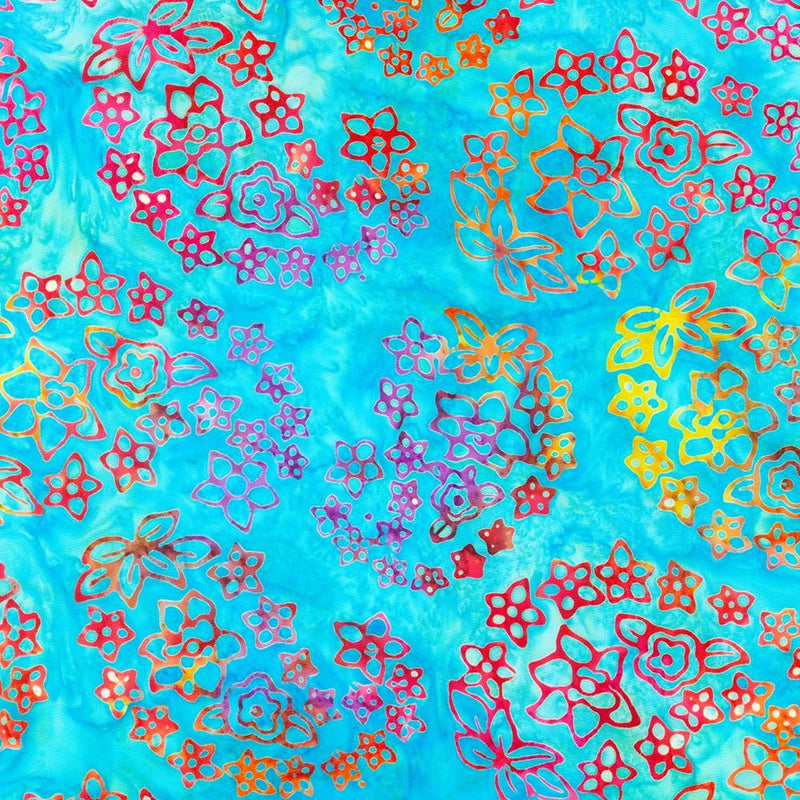 RK Artisan Batiks: Totally Tropical 21316-263 Rainbow - Cotton Fabric