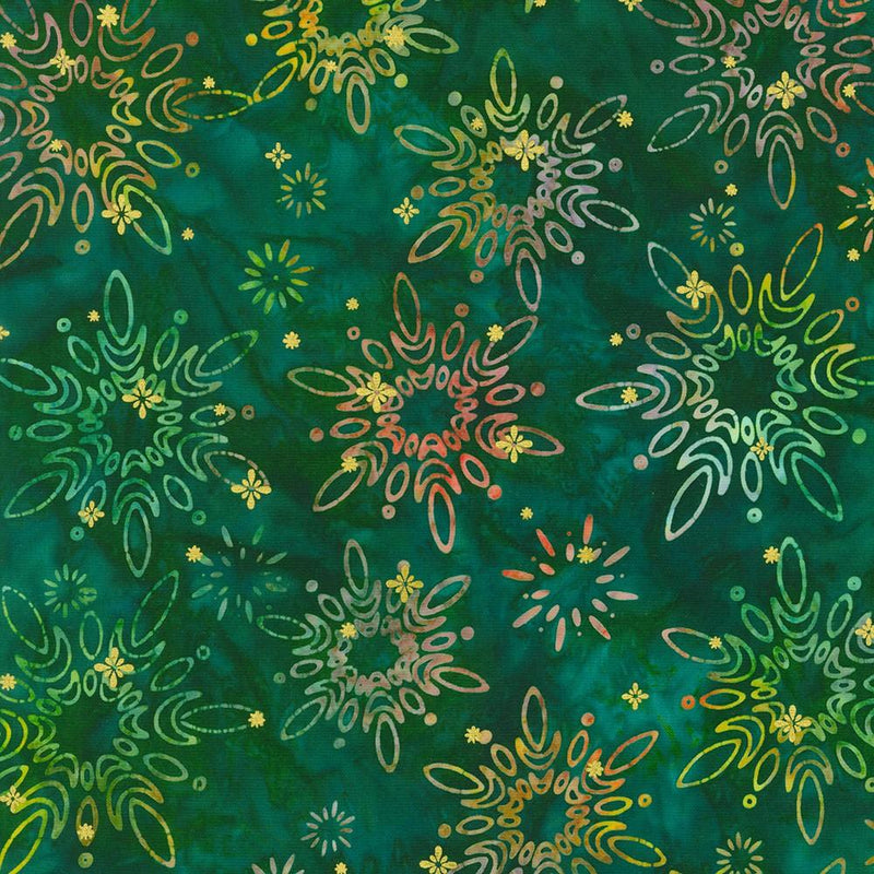 RK Artisan Batiks: Winter Sparkle AMDM-21234-44 Forest - Cotton Fabric