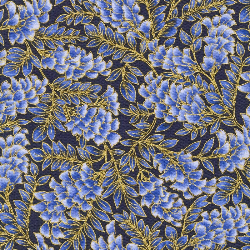 RK Aurelia - SRKM-21463-77 Blueberry Metallic - Cotton Fabric