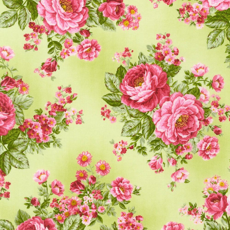 RK Flowerhouse: Bouquet of Roses - FLH-21364-375 Sprout - Cotton Fabric