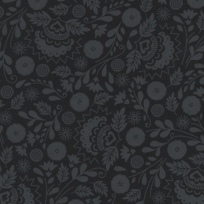 RK Jardin Noir SRK-21060-2 Black - Cotton Fabric