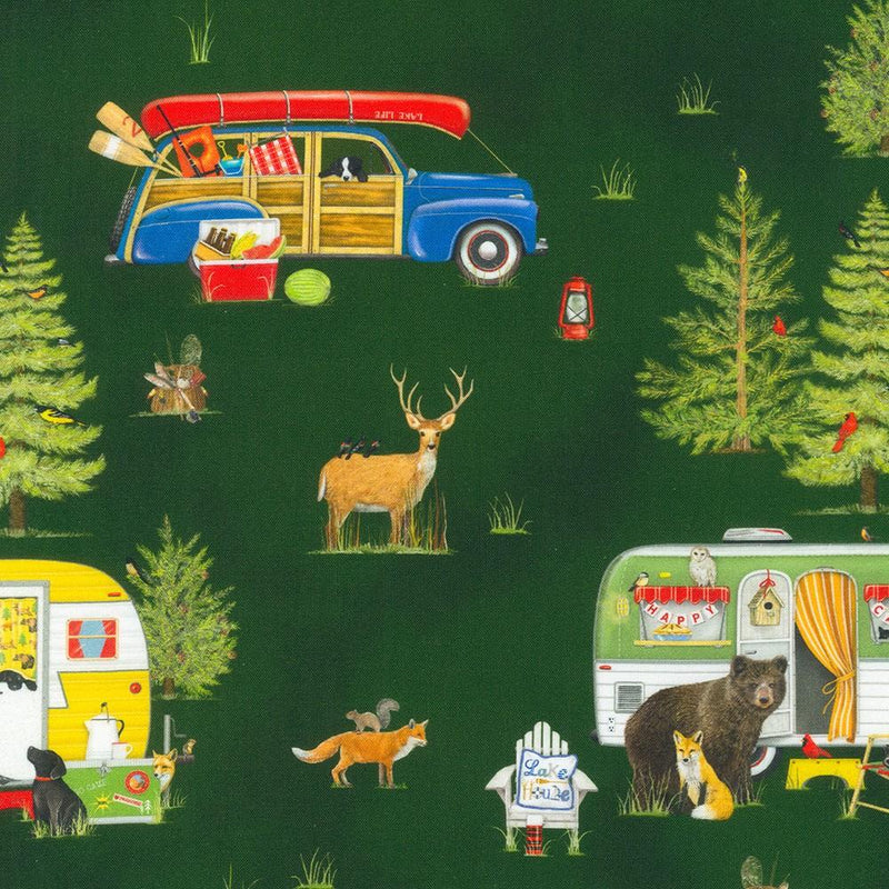 RK Lake House AMKD-21158-44 Forest - Cotton Novelty Fabric