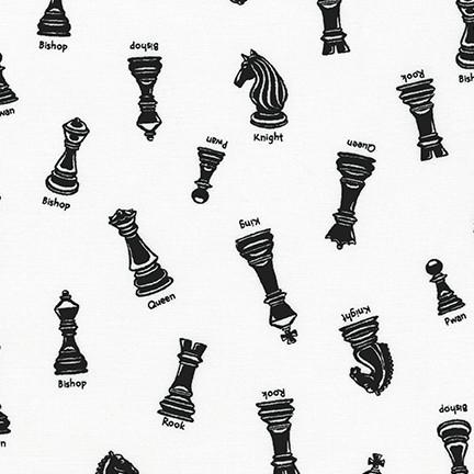 RK Musings SB-850314D2-1 Chess Pieces - Cotton Fabric