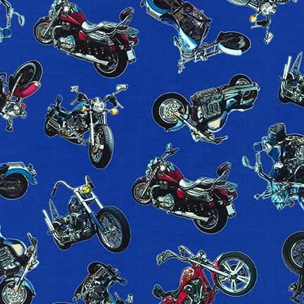 RK On the Road 20202-11 Royal - Cotton Fabric