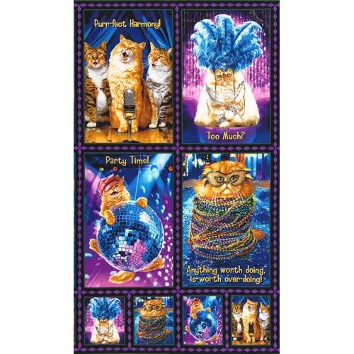 RK Party Time AVT-15649-203 Cats - Cotton Fabric