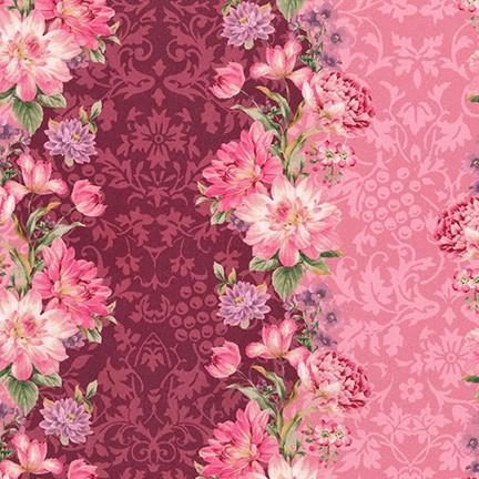 RK Surrey Meadows 18926-233 Berry Floral - Cotton Quilt Fabric